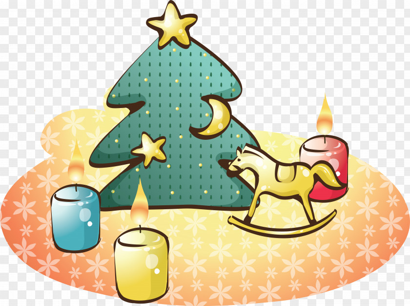 Christmas Tree Candle PNG