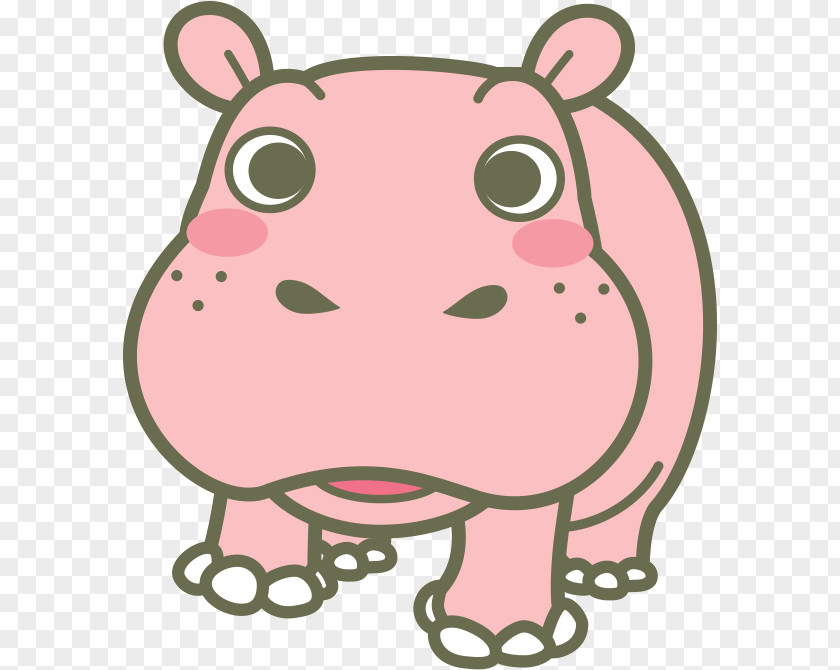 Hippo Hippopotamus Infant Swimming Clip Art PNG