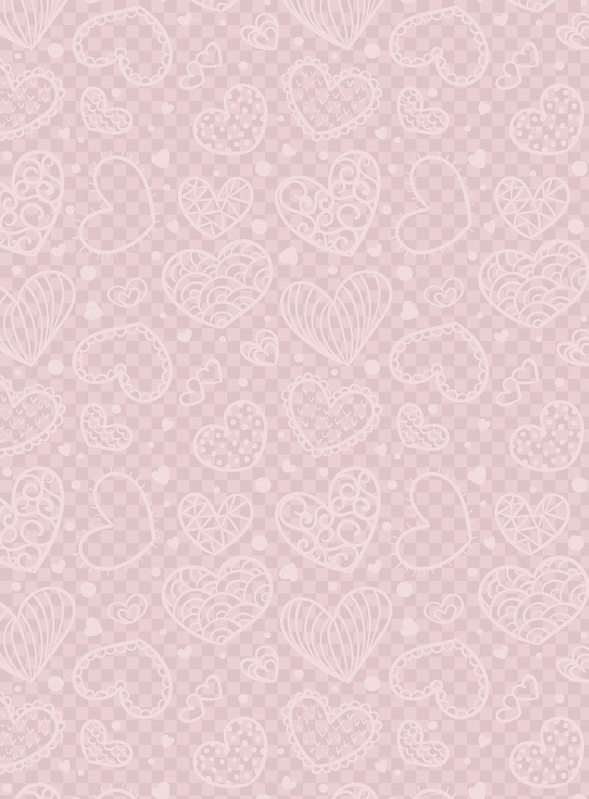 Beautiful Heart-shaped Background Texture Pink Headscarf Pattern PNG