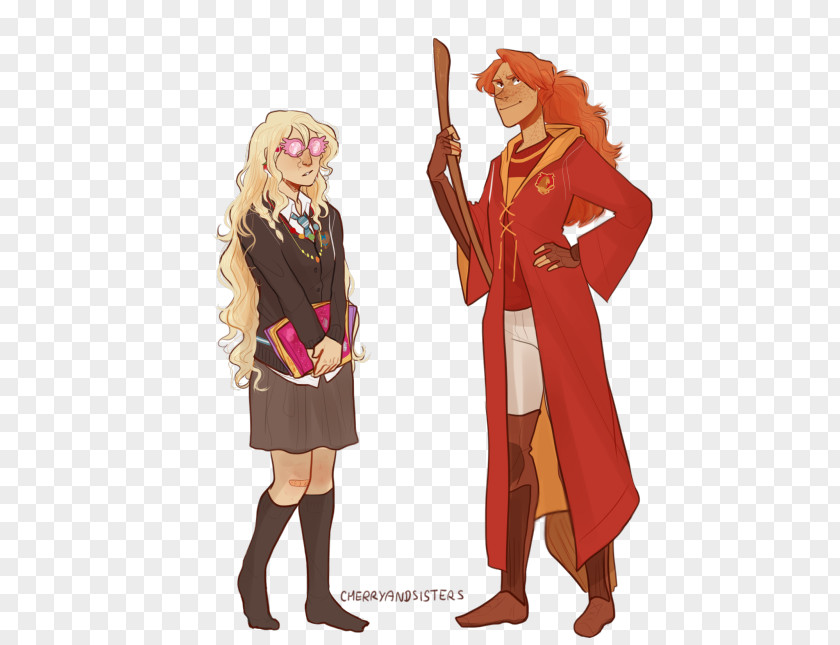 Harry Potter Cute Ginny Weasley Luna Lovegood Pin PNG