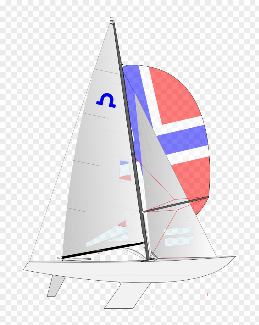 Line Drawing Keelboat Sailing Soling Dragon PNG