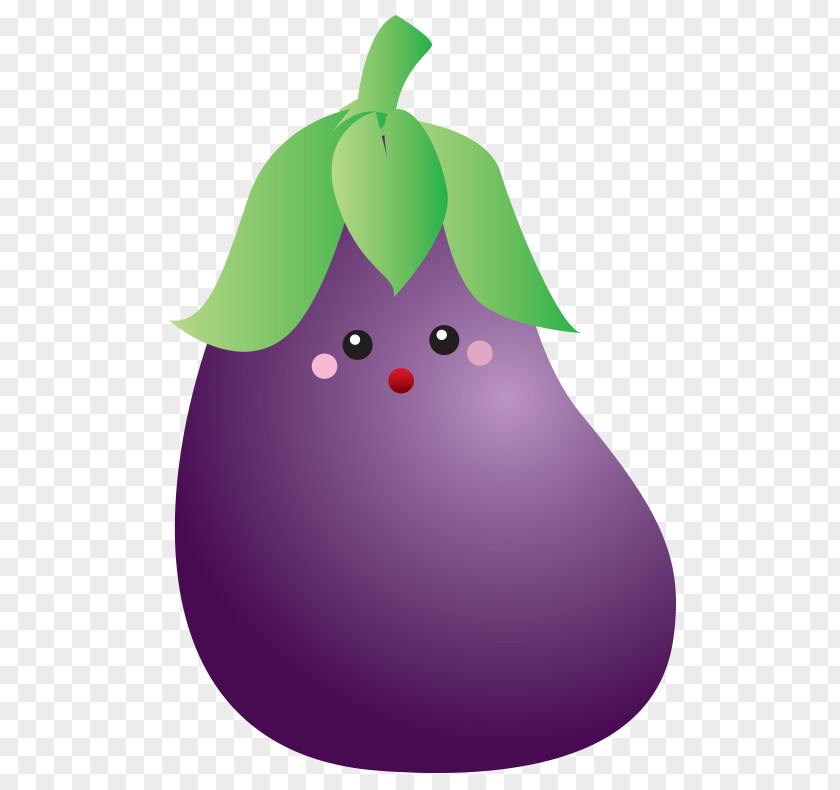 Cute Cartoon Eggplant Fruit Vegetable Pumpkin Food PNG