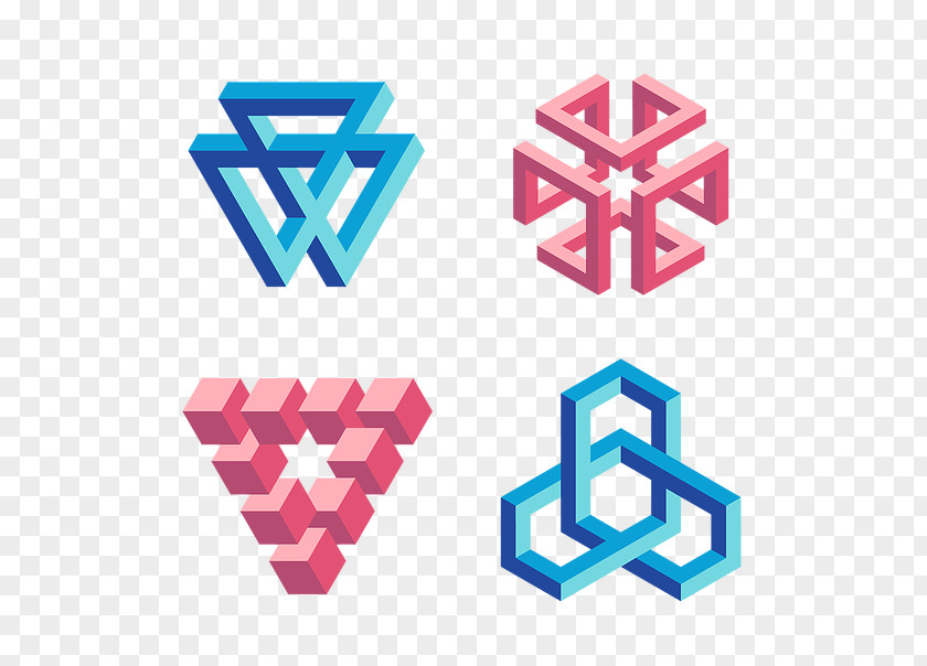 Math Class Logo Impossible Object Cube PNG