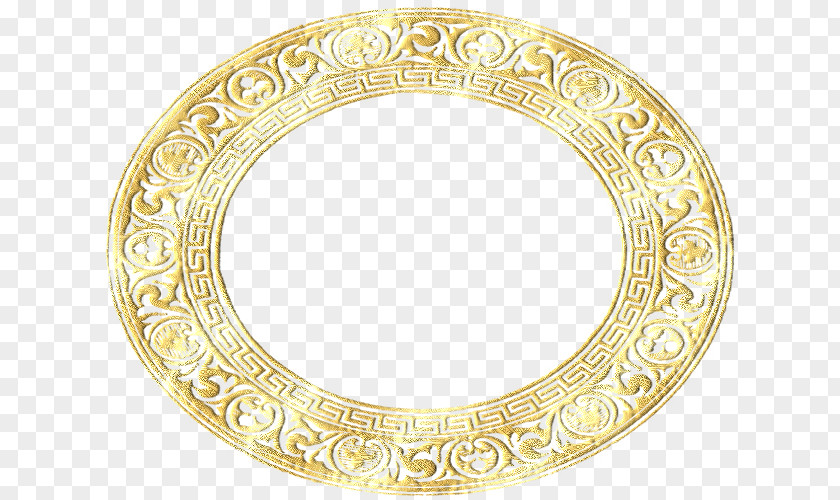Mirror Brass Circle Gold PNG