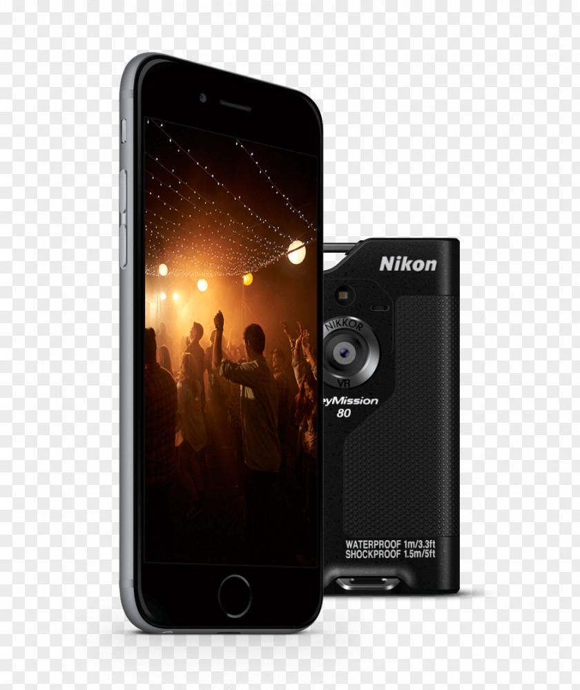 Smartphone Feature Phone Nikon KeyMission 80 Wi-Fi Shock & Waterproof Digital Camera With Tripo Multimedia PNG