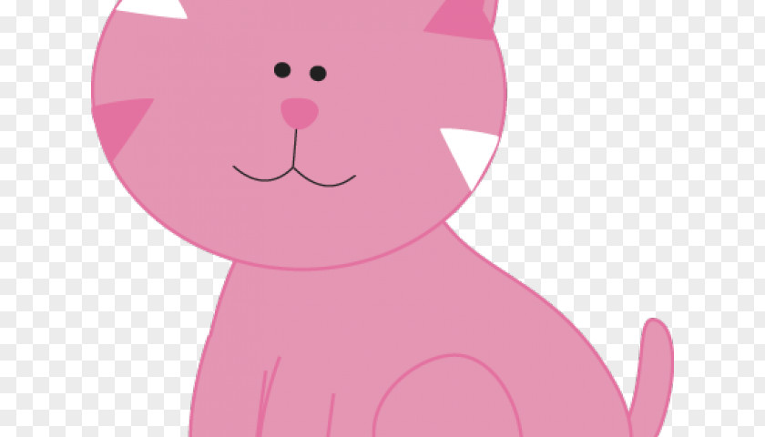 Fj Border Pink Cat Clip Art Kitten Openclipart PNG