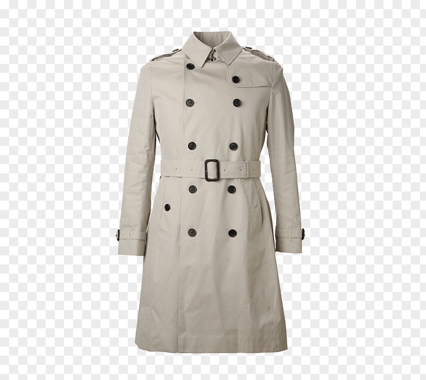 Ms. Burberry White Long-sleeved Windbreaker Jacket Trench Coat Overcoat Outerwear Sleeve PNG