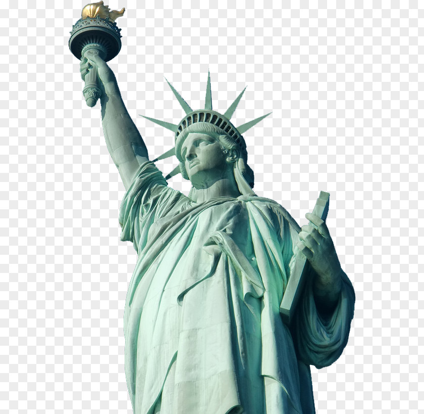 Statue Of Liberty American Landmarks Grand Central Terminal Battery Park Ellis Island Poster PNG