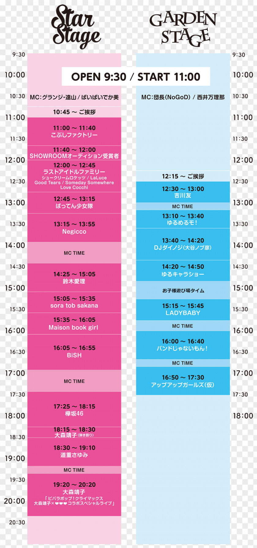 Timetable VIVA LA ROCK Saitama Super Arena Hello! Project Rock Festival Magnolia Factory PNG