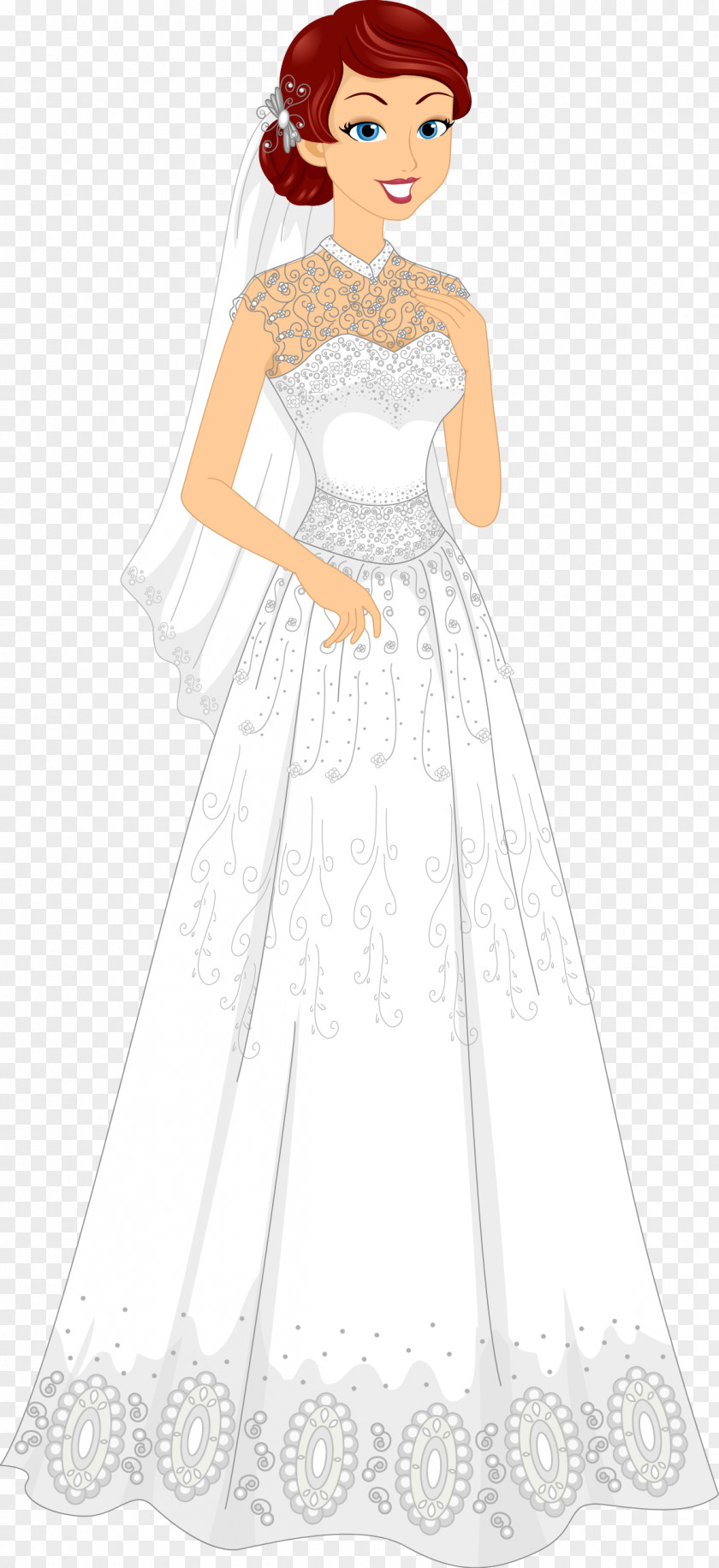 Vector Wedding Bride Dress Euclidean Illustration PNG