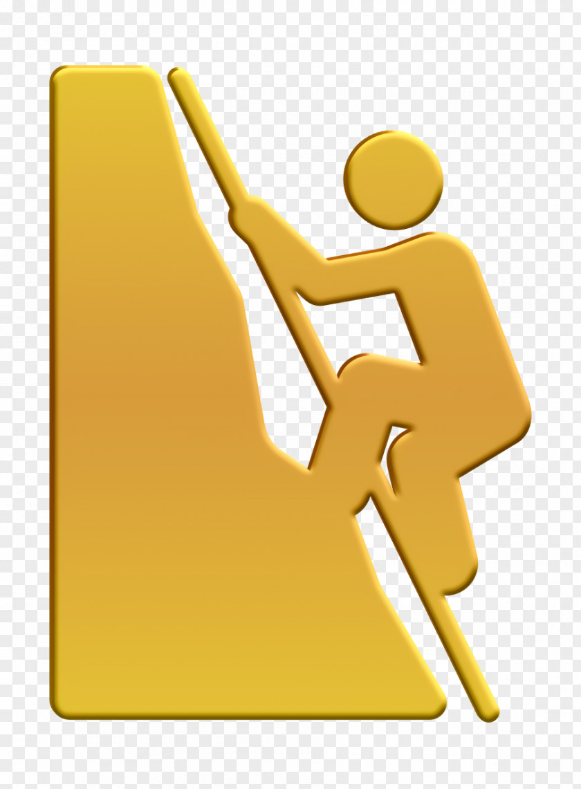 Climbing With Rope Icon Climb Outdoor Activities PNG