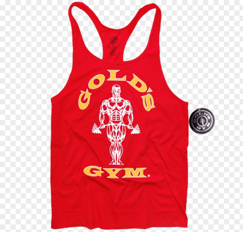 Gold's Gym T-shirt Fitness Centre Sleeveless Shirt Bodybuilding PNG