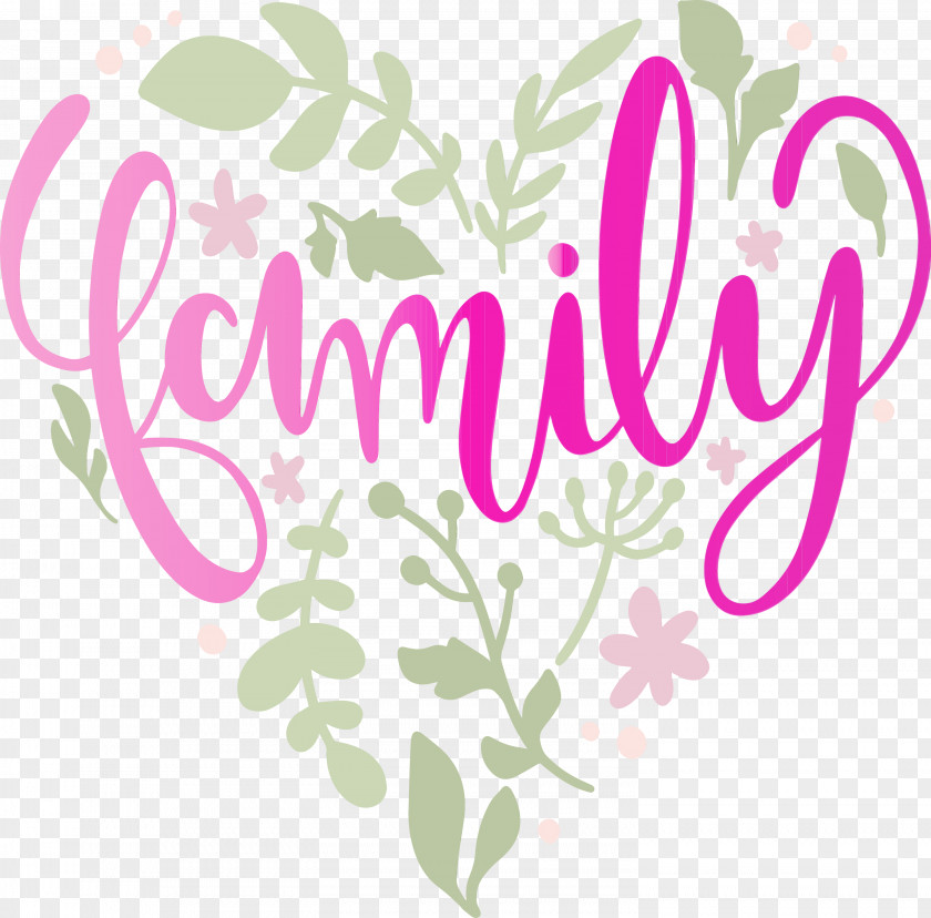 Text Font Pink Heart Plant PNG
