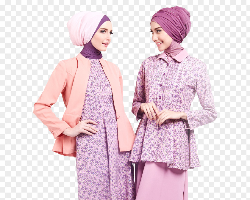 Batik Modern Muslim Clothing Kebaya Thawb Headscarf PNG