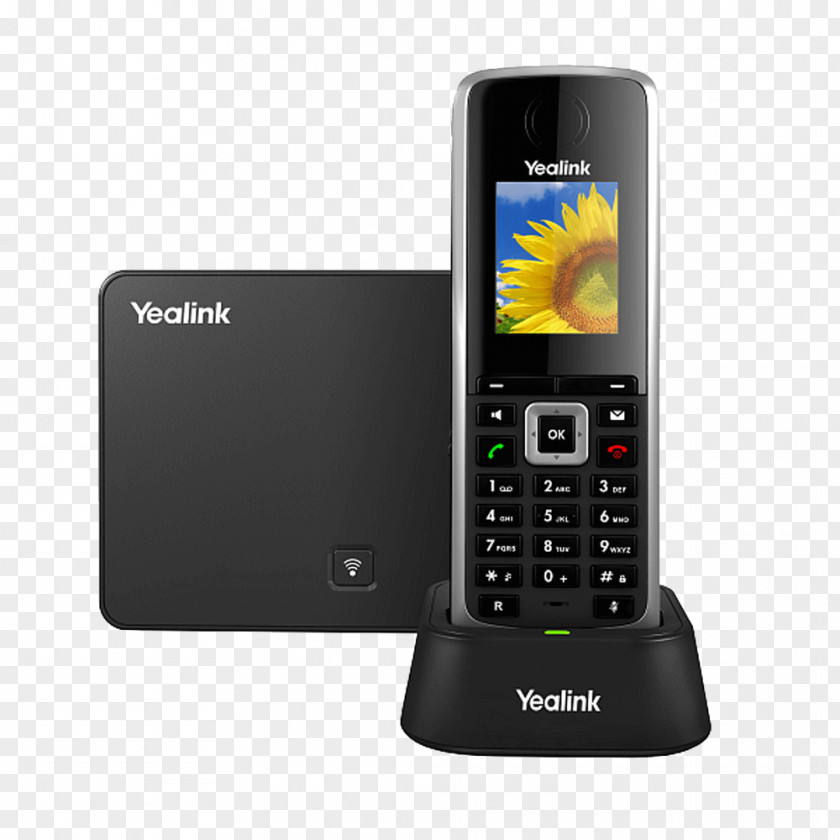 Digital Enhanced Cordless Telecommunications IP-DECT Yealink SIP-W52P VoIP Phone Telephone PNG
