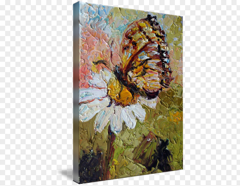 Oil Painting Color Monarch Butterfly PNG