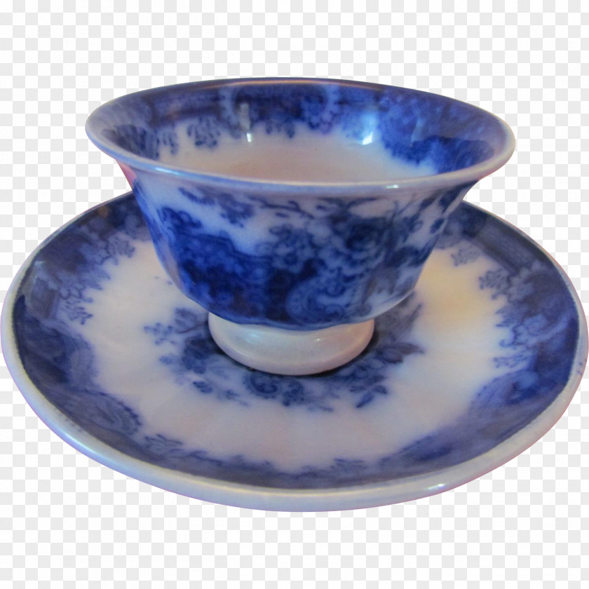Plate Saucer Blue And White Pottery Ceramic Cobalt PNG