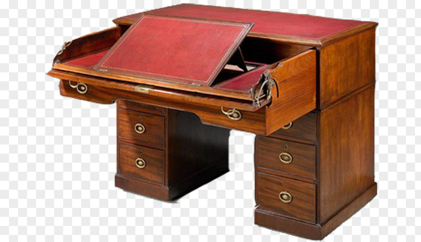 Table Desk Drawer Gillows Of Lancaster And London Furniture PNG