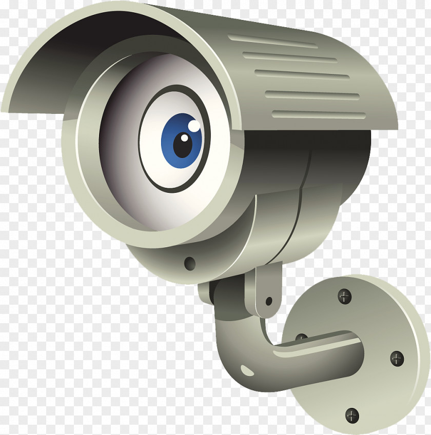 Hand Painted Surveillance Camera Drawing Illustration PNG