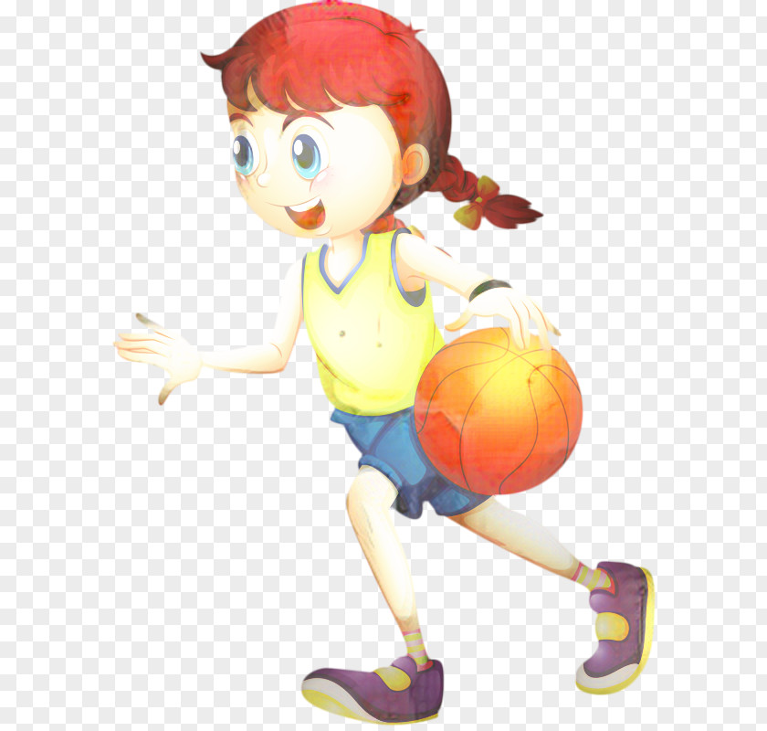 Sports Female Basketball Cartoon PNG