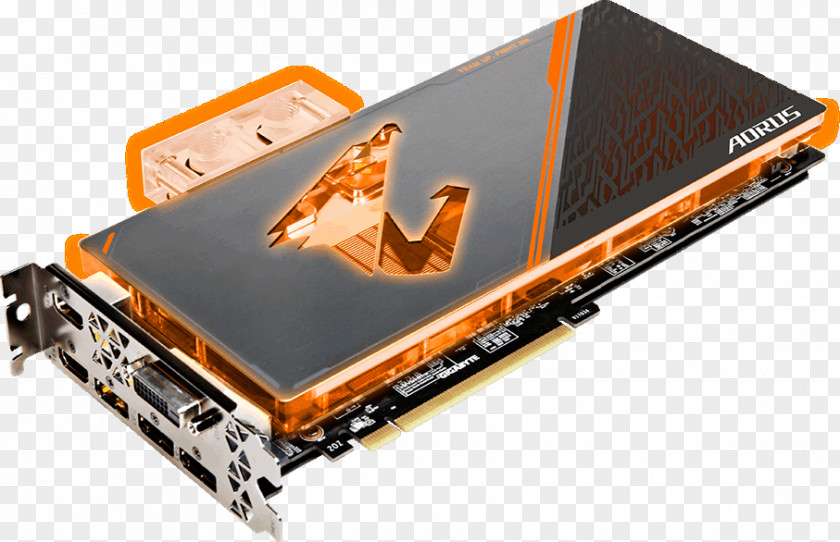 Aorus Pte Ltd Graphics Cards & Video Adapters NVIDIA AORUS GeForce GTX 1080 Ti Waterforce WB Xtreme Edition 11G 英伟达精视GTX Gigabyte Technology PNG