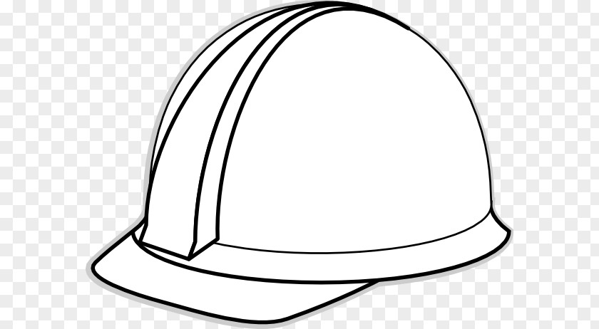Construction Hat Cliparts Hard Black And White Clip Art PNG