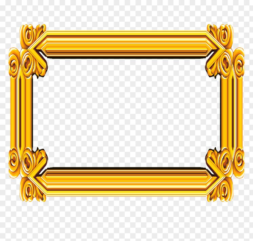 Gold Frame Picture PNG