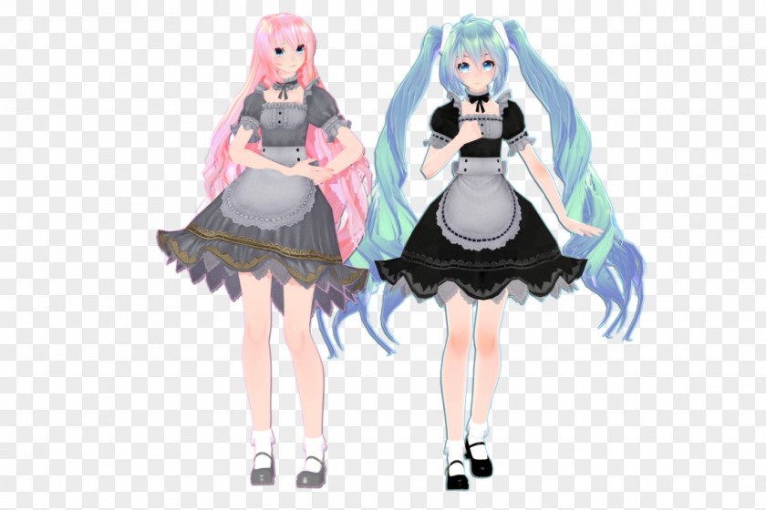 Maid MikuMikuDance Hatsune Miku Megurine Luka Vocaloid Megpoid PNG