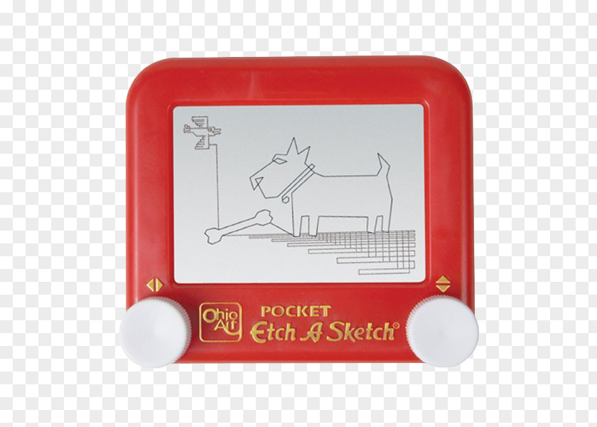 Red Pocket Etch A Sketch Magna Doodle Ohio Art Company PNG