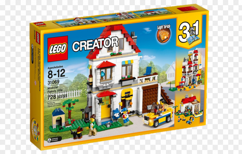 Toy LEGO 31069 Creator Modular Family Villa 31068 Modern Home 31062 Robo Explorer Lego Buildings PNG