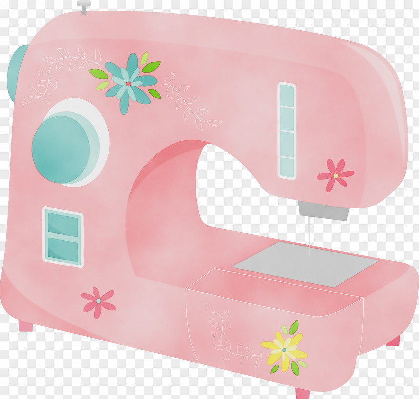 Furniture Sewing Machine Pink PNG