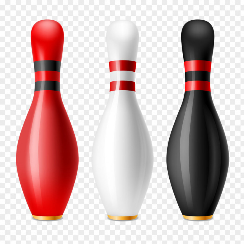 Hand-painted Bowling Pins Ten-pin Pin Skittles Ball PNG