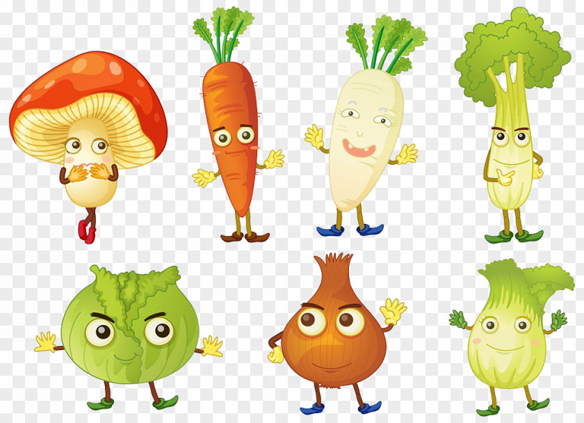 Lovely Vegetables Stock Illustration PNG