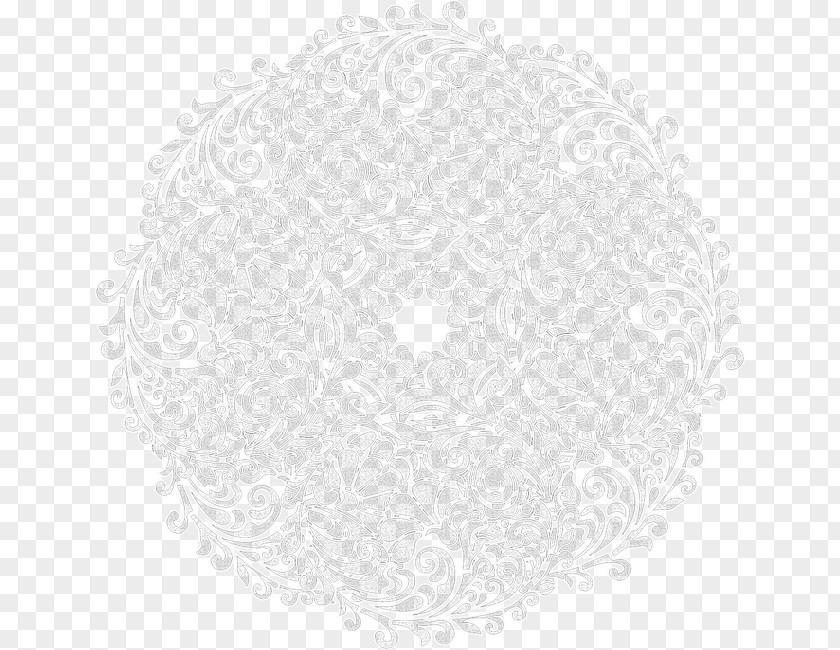 Lace Pattern Shading White Circle Area PNG