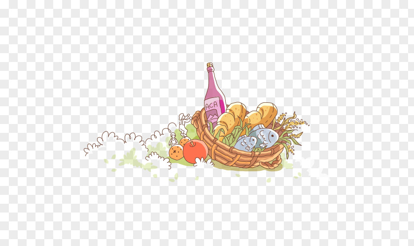 Picture Of The Bottle Food Picnic Illustration PNG