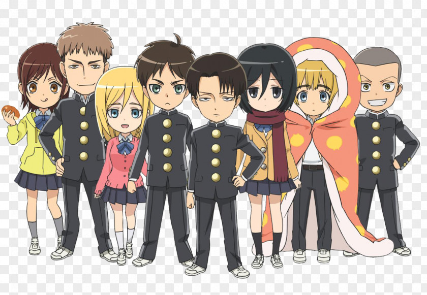 School Mikasa Ackerman Jean Kirschtein Eren Yeager Sasha Braus Attack On Titan PNG