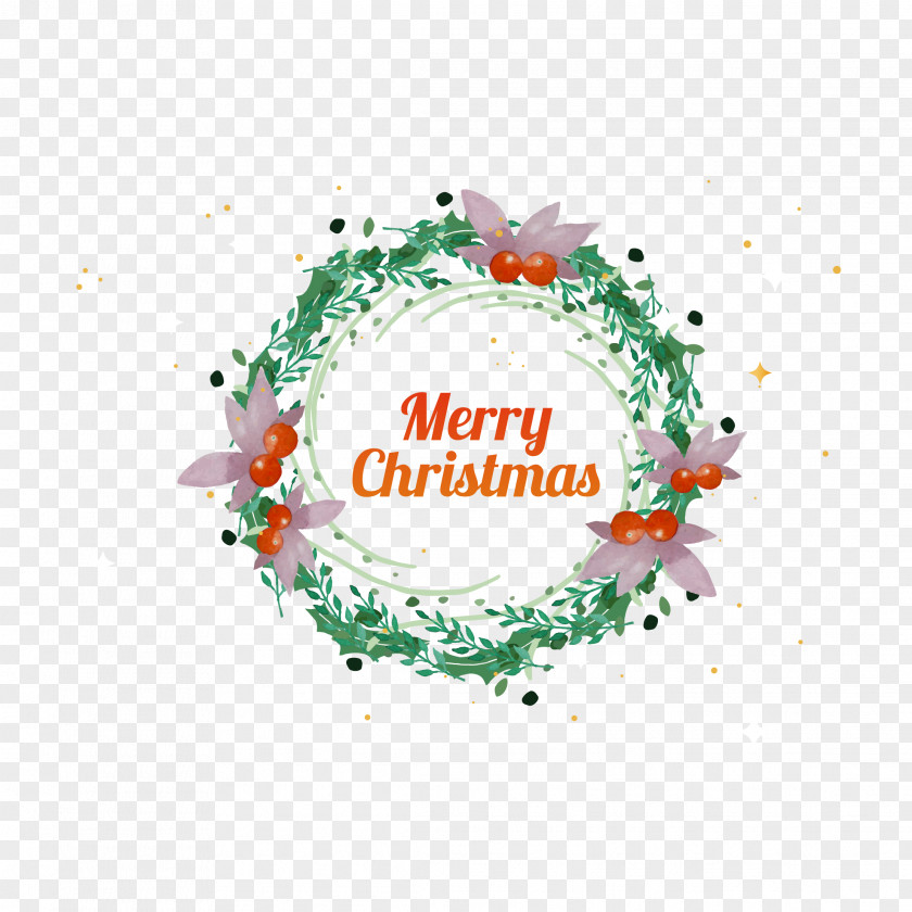 Vector Drawing Free Download Wreath Christmas Watercolor Painting Garland PNG