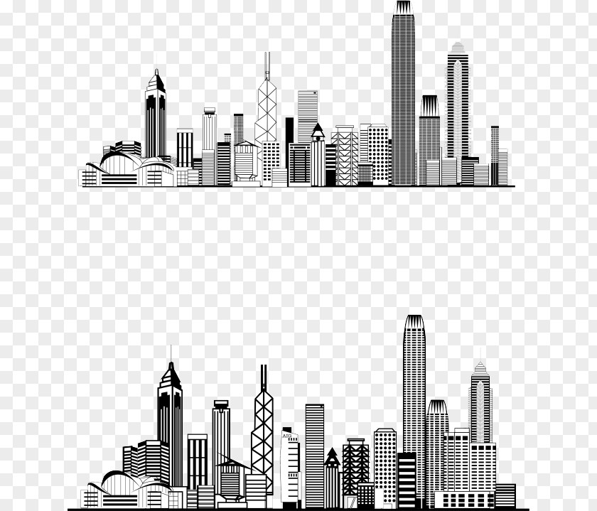 Building Hong Kong Skyline City Architecture PNG