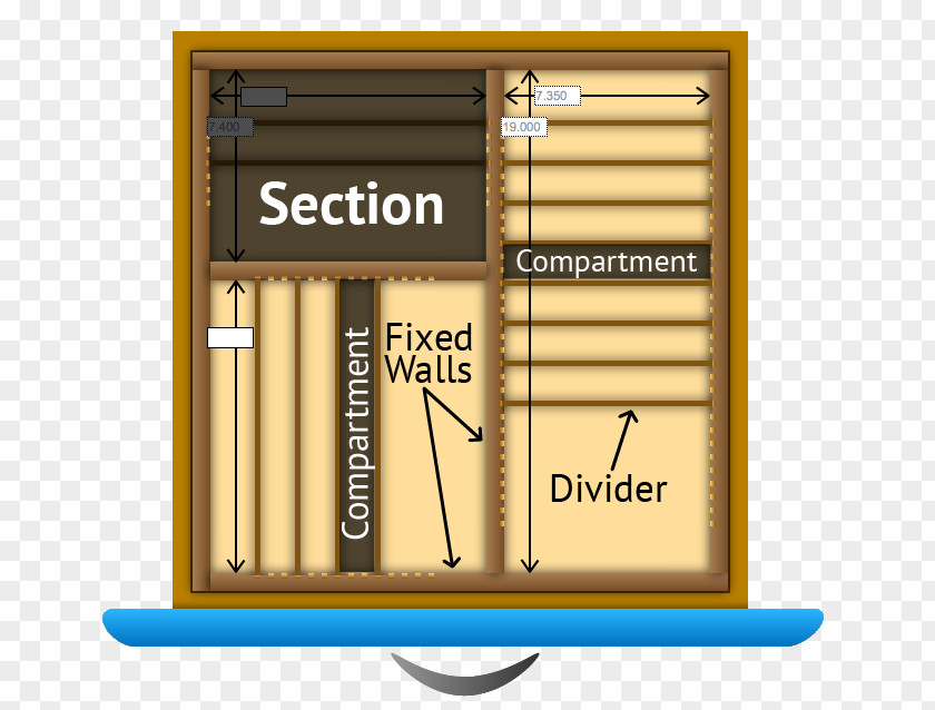 Compartment Drawer Wood Maple PNG