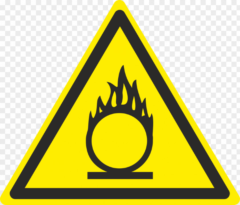 Fire Danger Warning Sign Oxidizing Agent Label Sticker PNG