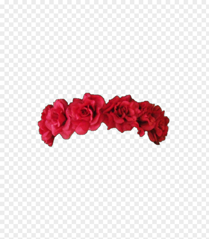 Flower Wreath Crown Red Headband PNG