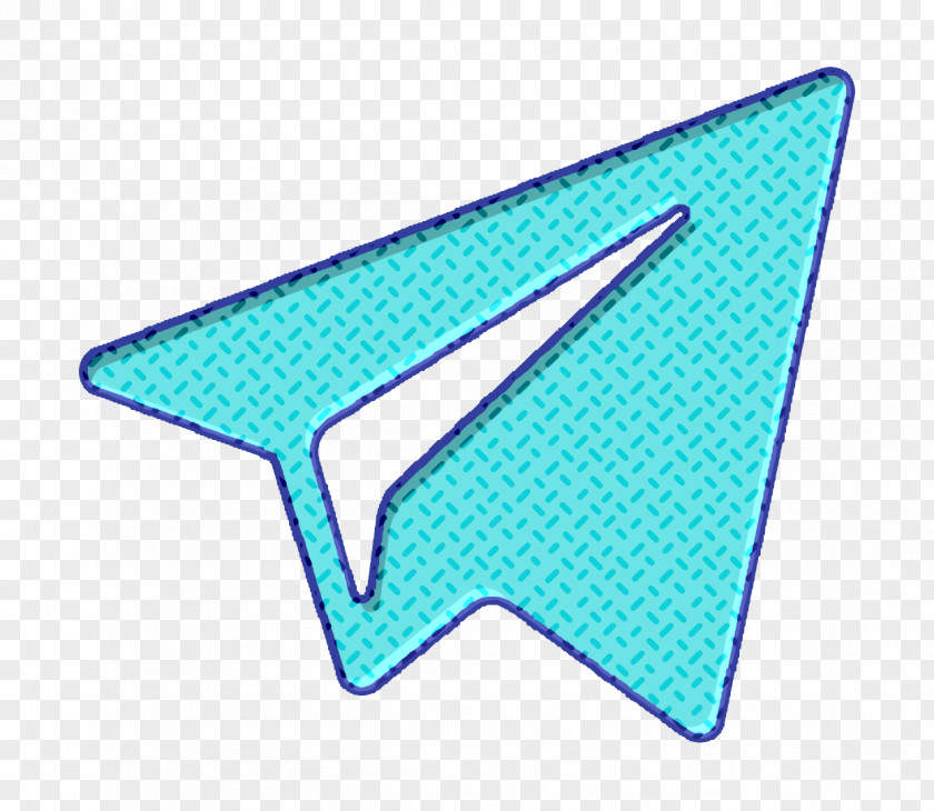 Turquoise Aqua Social Media Elements Icon Telegram PNG
