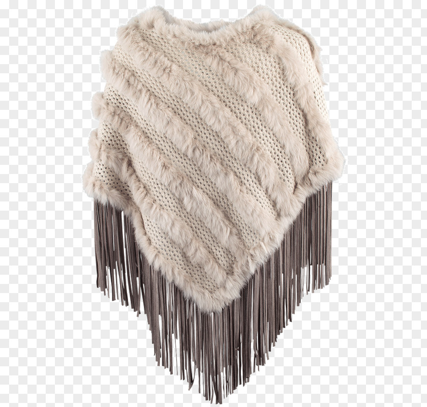 Fringe Wool Rabbit Hair Shawl Fur Poncho PNG