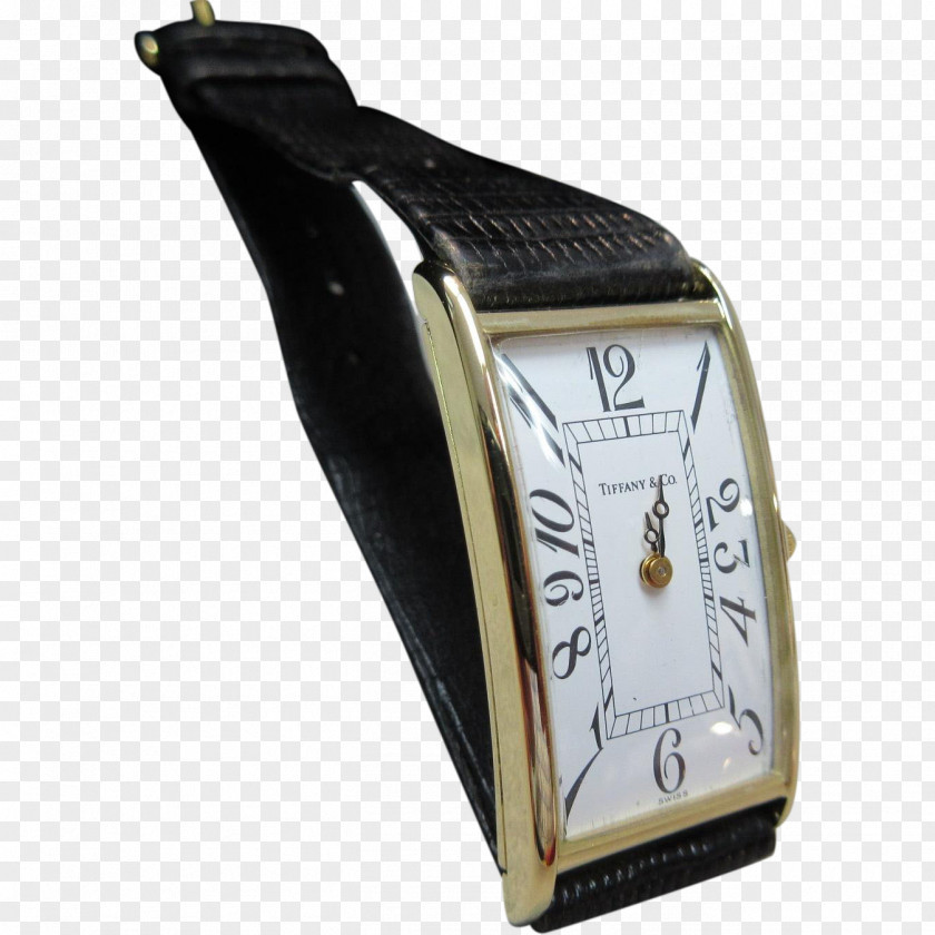 Watch Cartier Tank Strap Gold PNG