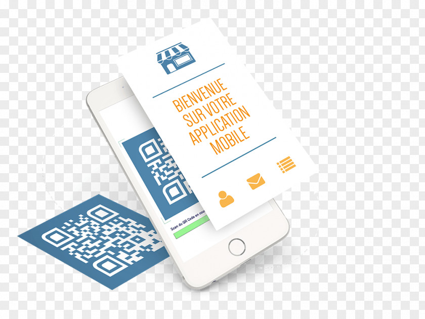 With A Two-dimensional Code Card QR Smartphone Mobile Phones PNG