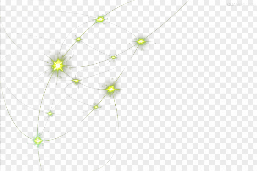 Yellow Firefly Light Line Point Angle White Pattern PNG