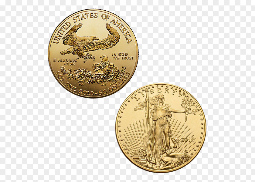 Coin Gold American Eagle PNG