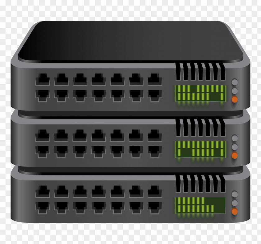 Computer Hardware Vector Material Server 19-inch Rack Network Icon PNG