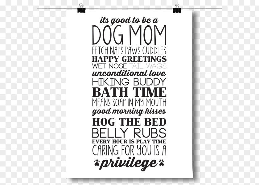 Dog Calligraphy Poster Monochrome Font PNG