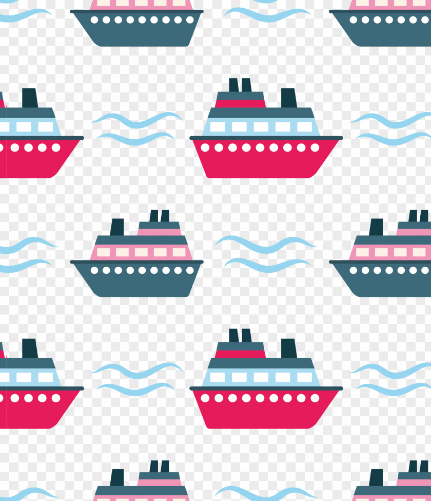 Cartoon Ship Pattern Cruise PNG